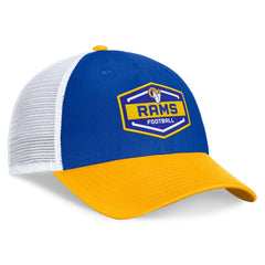 Los Angeles Rams Bench Trucker Adjustable Hat - Royal/Gold - Fanatics