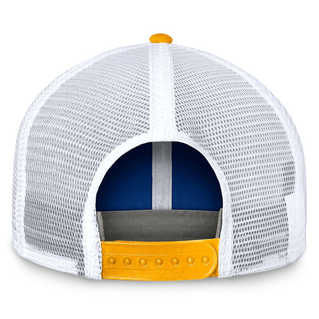 Los Angeles Rams Bench Trucker Adjustable Hat - Royal/Gold - Fanatics