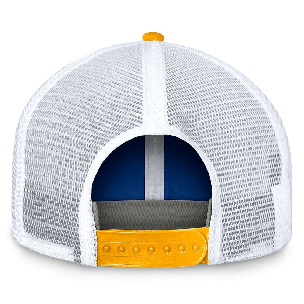 Los Angeles Rams Bench Trucker Adjustable Hat - Royal/Gold - Fanatics