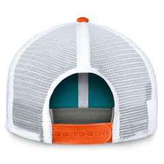 Miami Dolphins Bench Trucker Adjustable Hat - Aqua/Orange - Fanatics