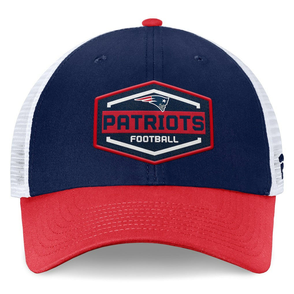New England Patriots Bench Trucker Adjustable Hat - Navy/Red - Fanatics