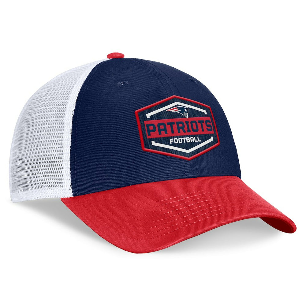 New England Patriots Bench Trucker Adjustable Hat - Navy/Red - Fanatics