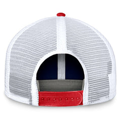 New England Patriots Bench Trucker Adjustable Hat - Navy/Red - Fanatics