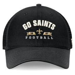 New Orleans Saints Timeout Trucker Adjustable Hat - Black - Fanatics