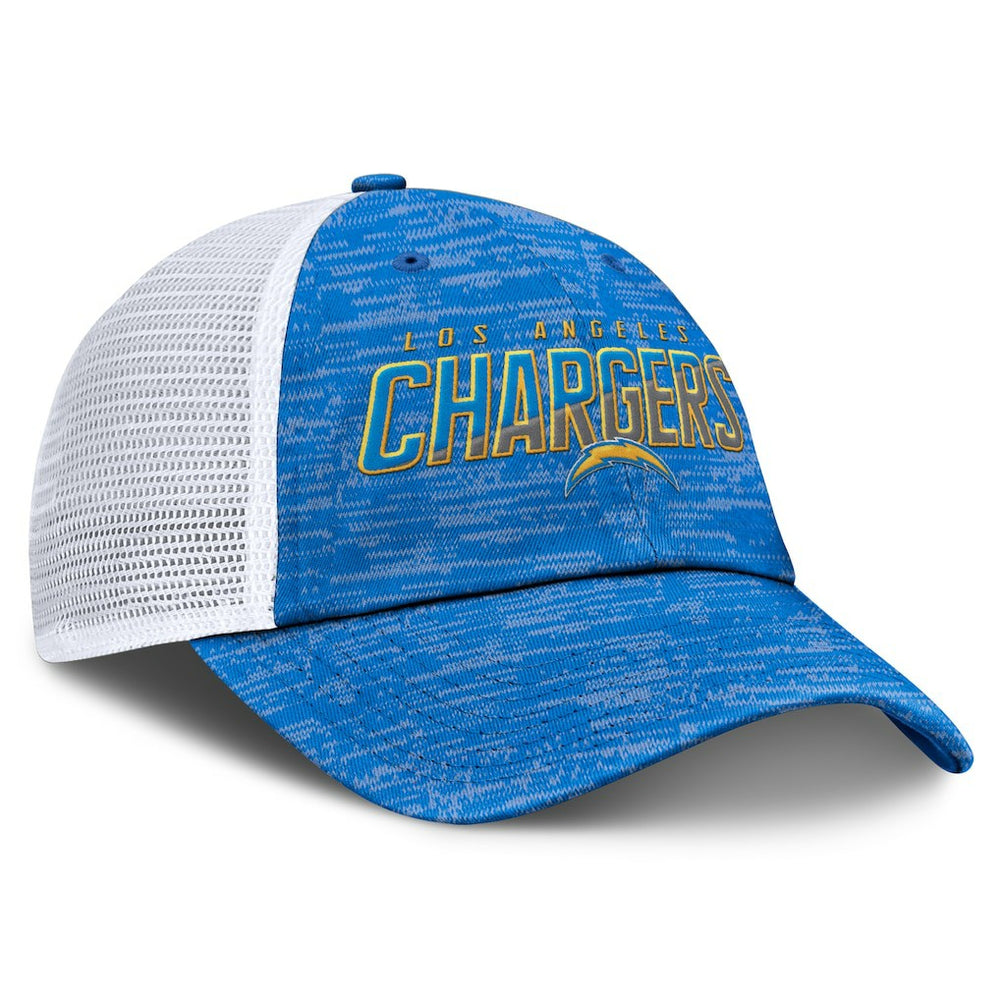 Los Angeles Chargers Challenge Trucker Adjustable Hat - Heather Powder Blue - Fanatics