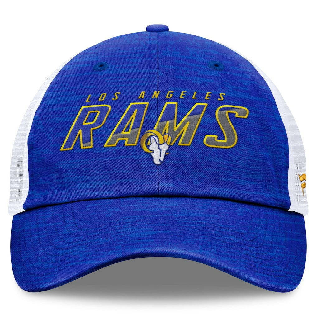 Los Angeles Rams Challenge Trucker Adjustable Hat - Heather Royal - Fanatics
