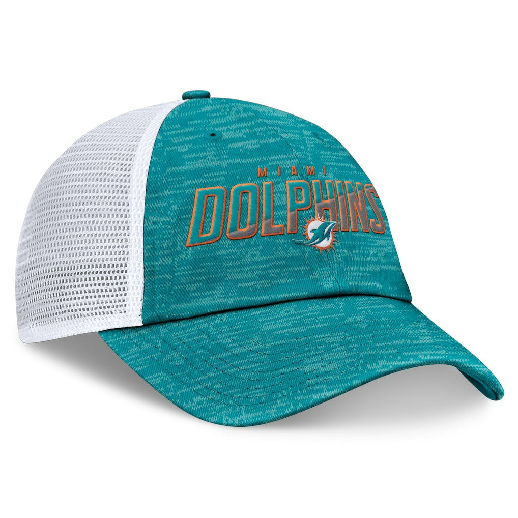 Miami Dolphins Challenge Trucker Adjustable Hat - Heather Aqua - Fanatics