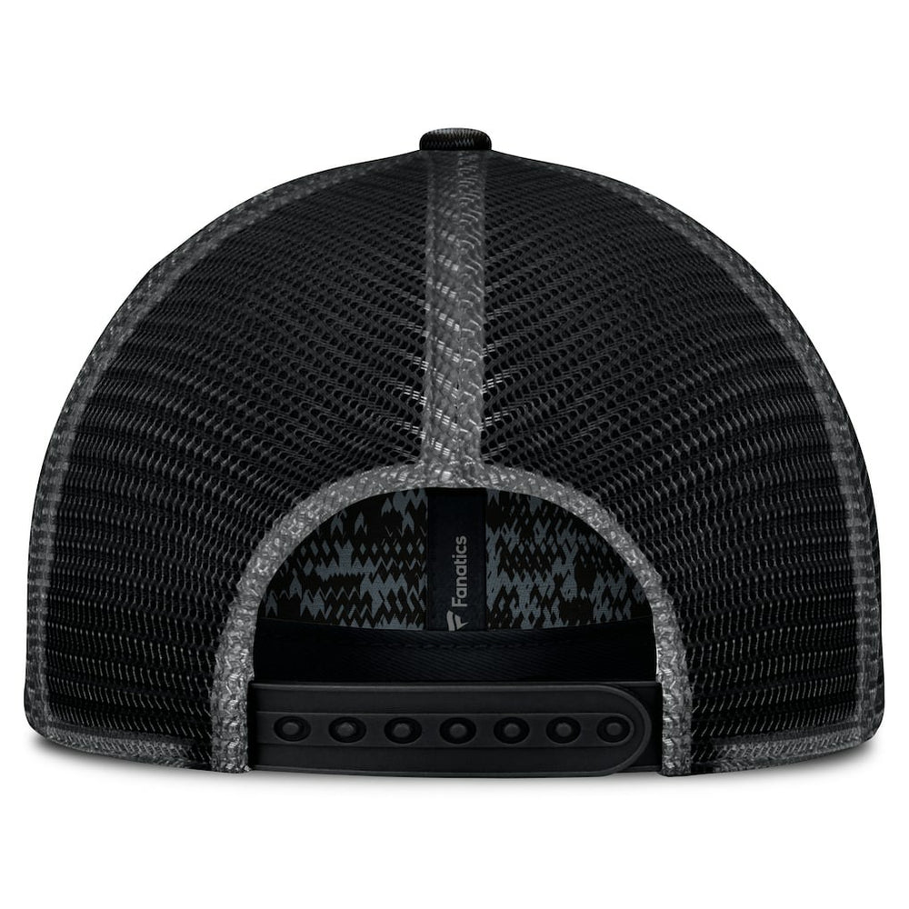 New Orleans Saints Challenge Trucker Adjustable Hat - Heather Black - Fanatics