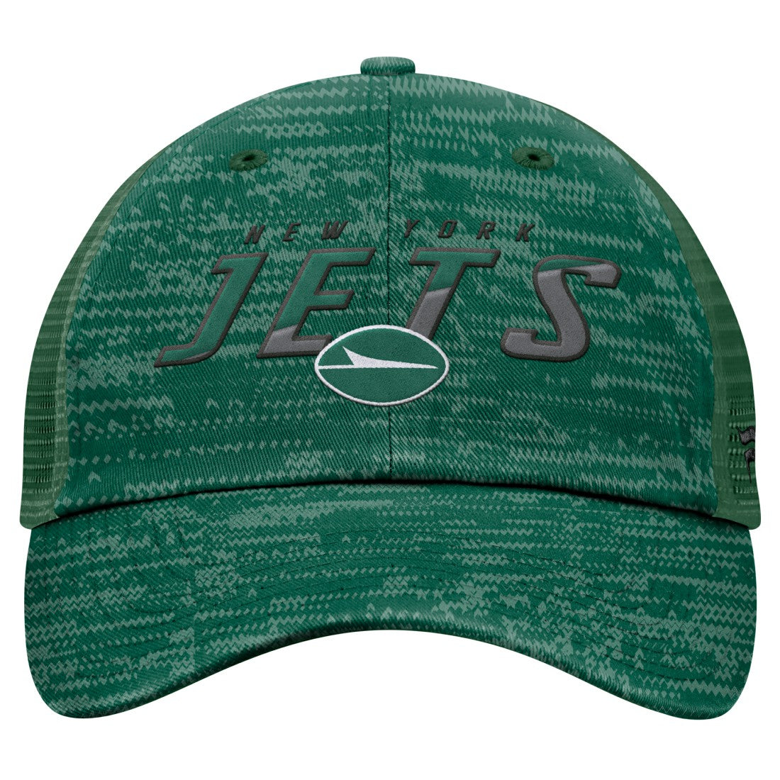 New York Jets Challenge Trucker Adjustable Hat - Heather Green - Fanatics