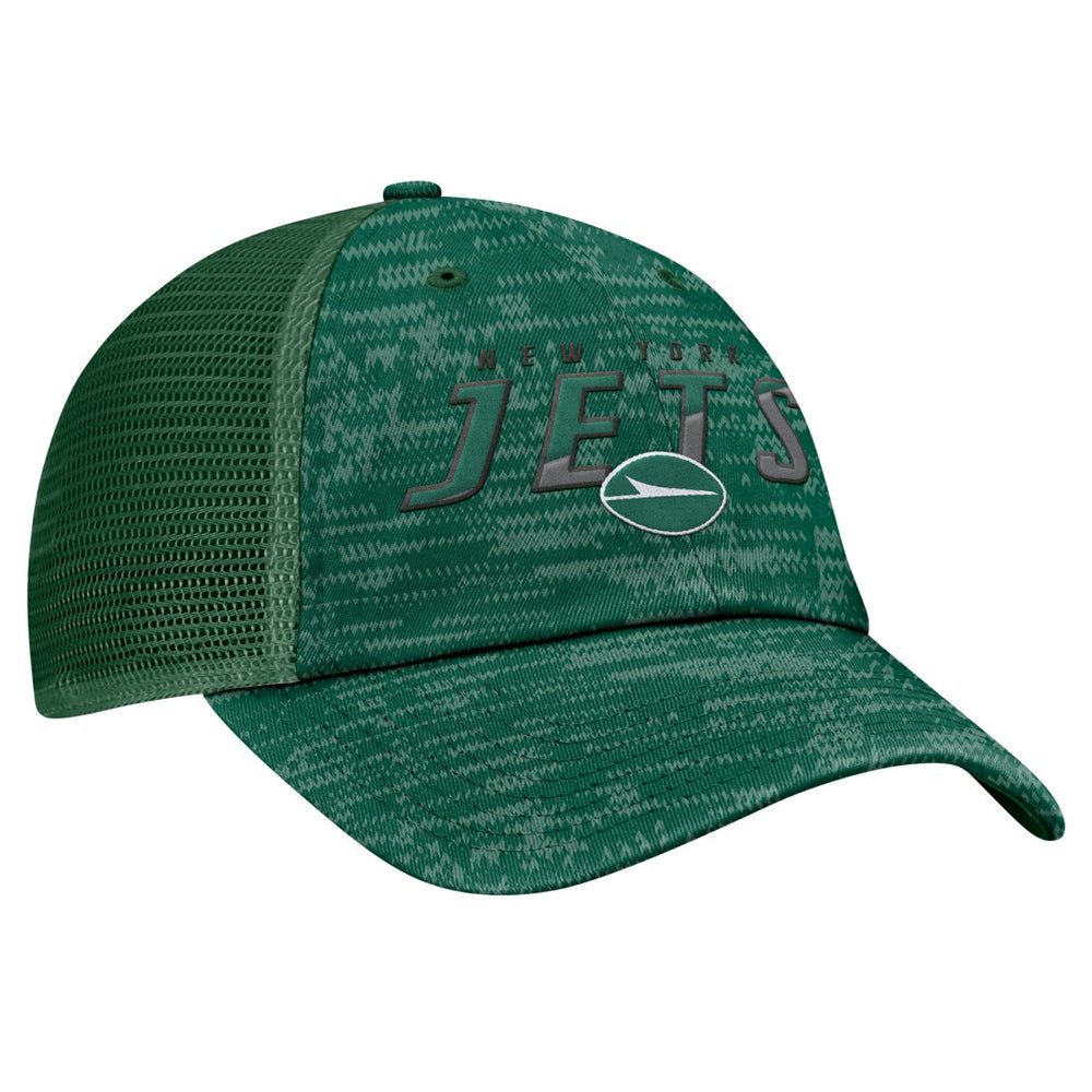 New York Jets Challenge Trucker Adjustable Hat - Heather Green - Fanatics