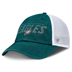 Philadelphia Eagles Challenge Trucker Adjustable Hat - Heather Midnight Green - Fanatics