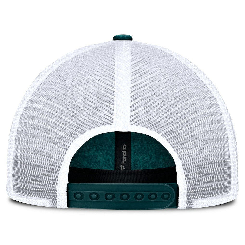 Philadelphia Eagles Challenge Trucker Adjustable Hat - Heather Midnight Green - Fanatics