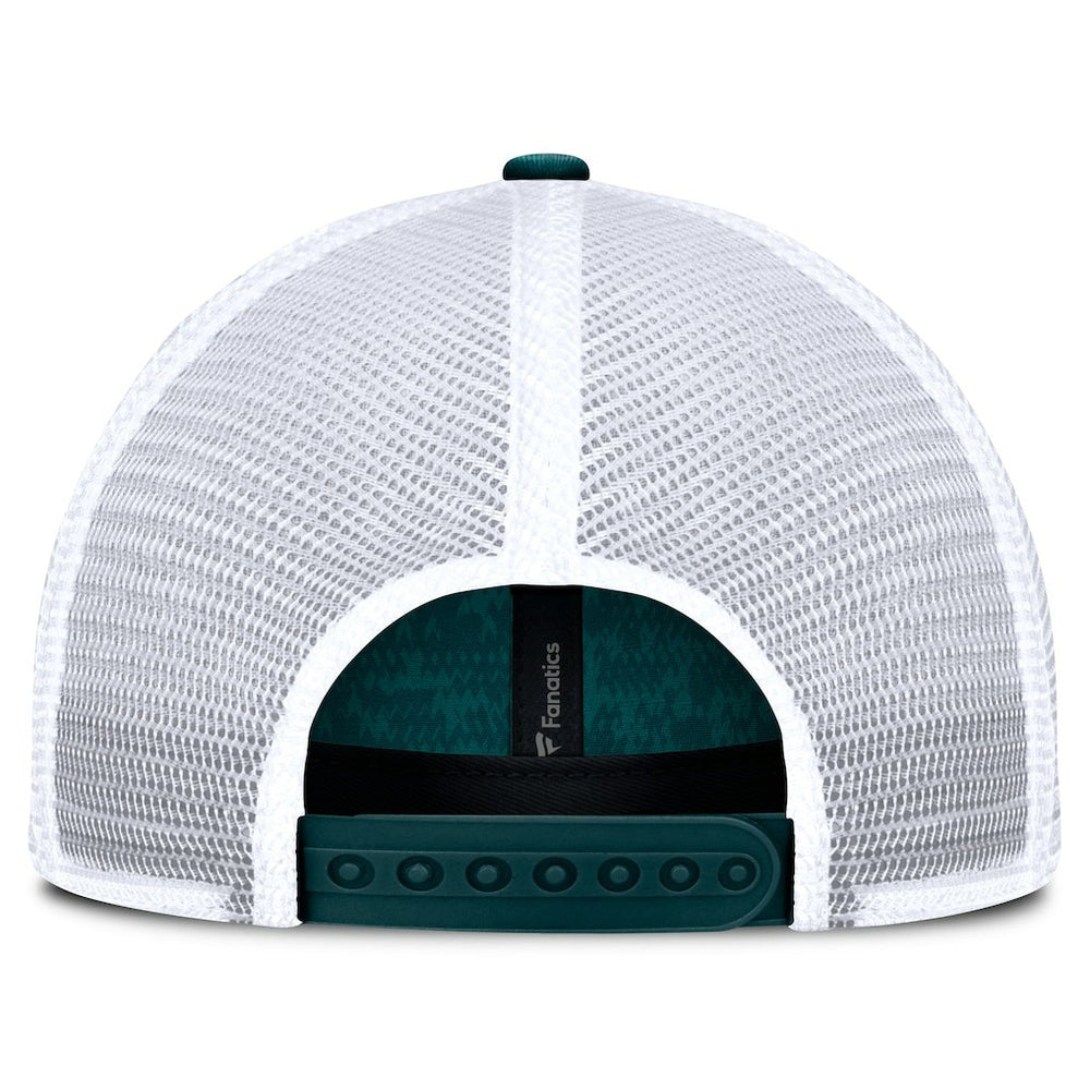 Philadelphia Eagles Challenge Trucker Adjustable Hat - Heather Midnight Green - Fanatics