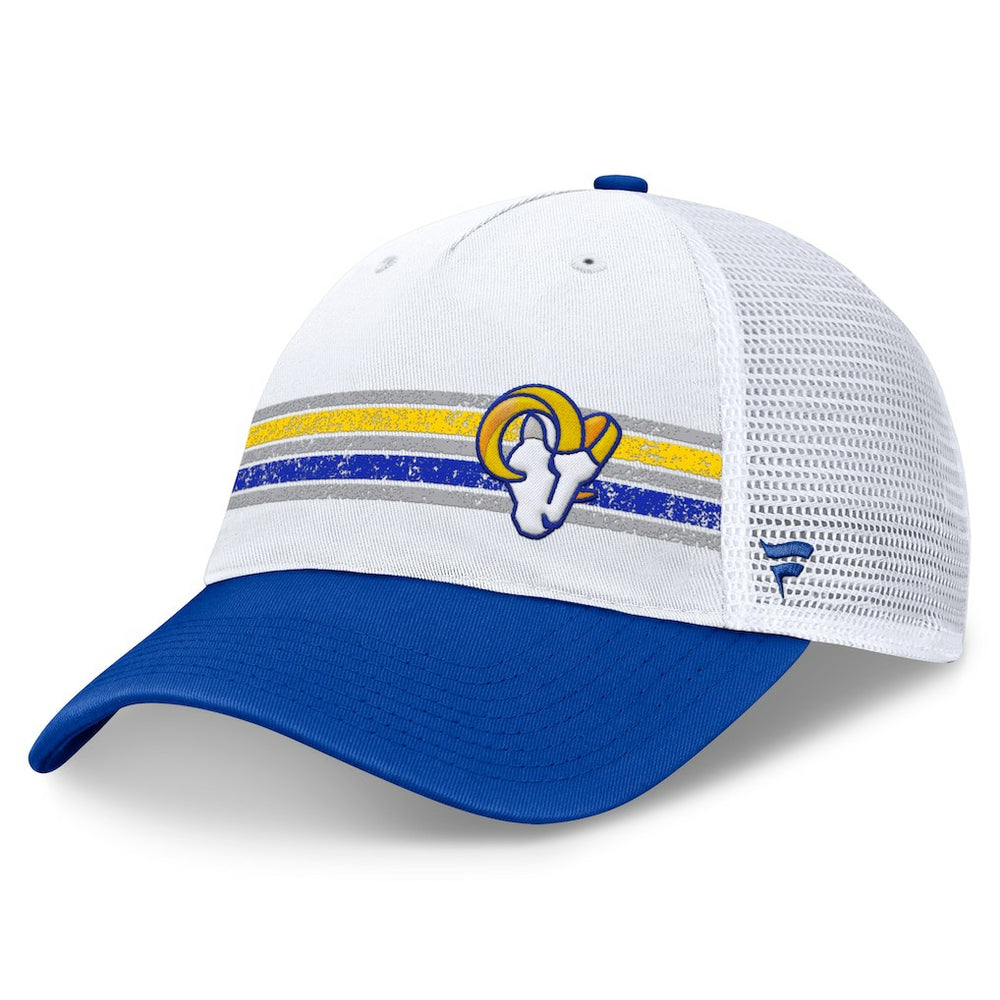 Los Angeles Rams Flawless Stripe Adjustable Hat - White/Royal - Fanatics