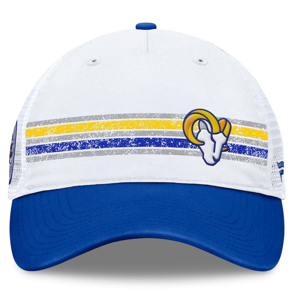 Los Angeles Rams Flawless Stripe Adjustable Hat - White/Royal - Fanatics