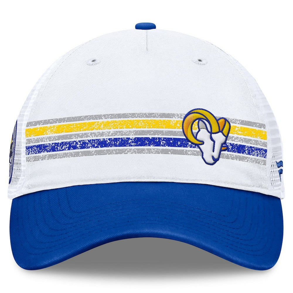 Los Angeles Rams Flawless Stripe Adjustable Hat - White/Royal - Fanatics