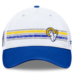 Los Angeles Rams Flawless Stripe Adjustable Hat - White/Royal - Fanatics
