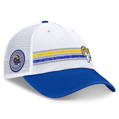 Los Angeles Rams Flawless Stripe Adjustable Hat - White/Royal - Fanatics