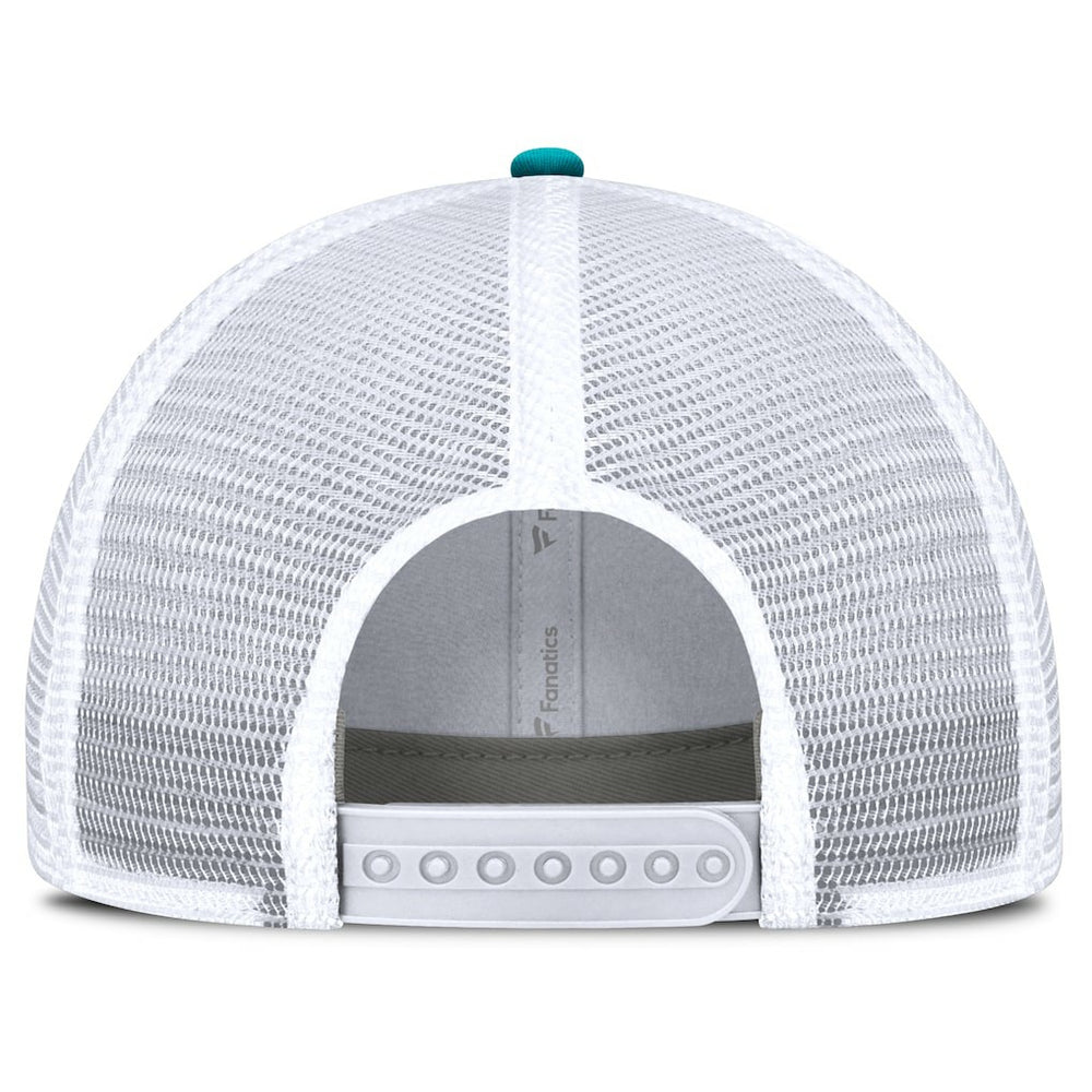 Miami Dolphins Flawless Stripe Adjustable Hat - White/Aqua - Fanatics