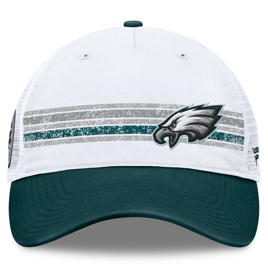 Philadelphia Eagles Flawless Stripe Adjustable Hat - White/Midnight Green - Fanatics
