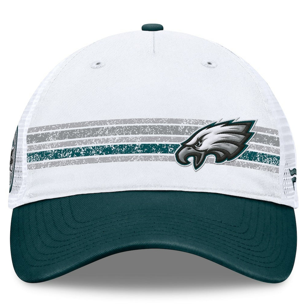 Philadelphia Eagles Flawless Stripe Adjustable Hat - White/Midnight Green - Fanatics