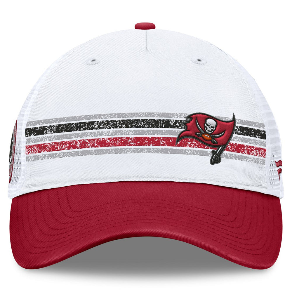 Tampa Bay Buccaneers Flawless Stripe Adjustable Hat - White/Red - Fanatics