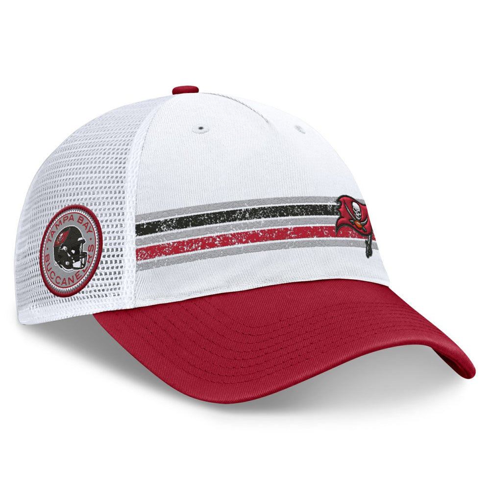 Tampa Bay Buccaneers Flawless Stripe Adjustable Hat - White/Red - Fanatics