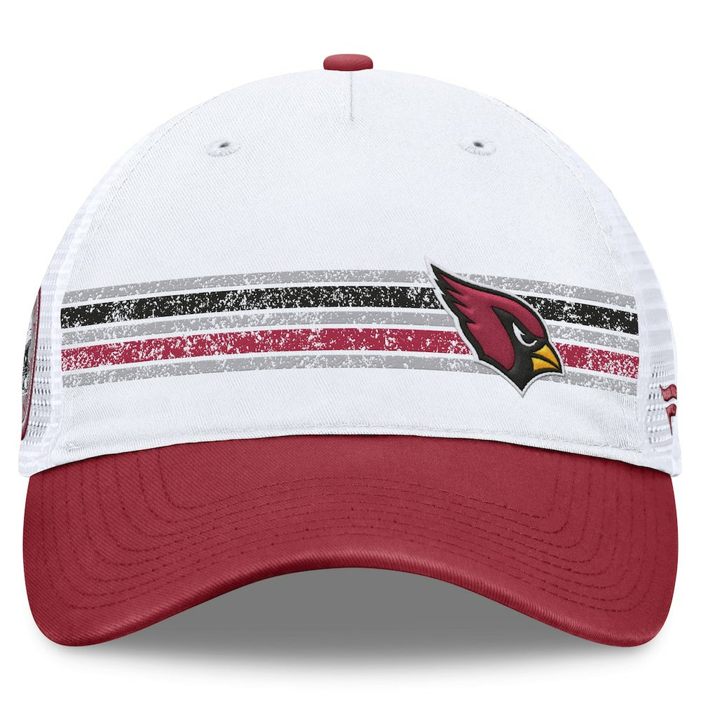 Arizona Cardinals Flawless Stripe Adjustable Hat - White/Cardinal - Fanatics