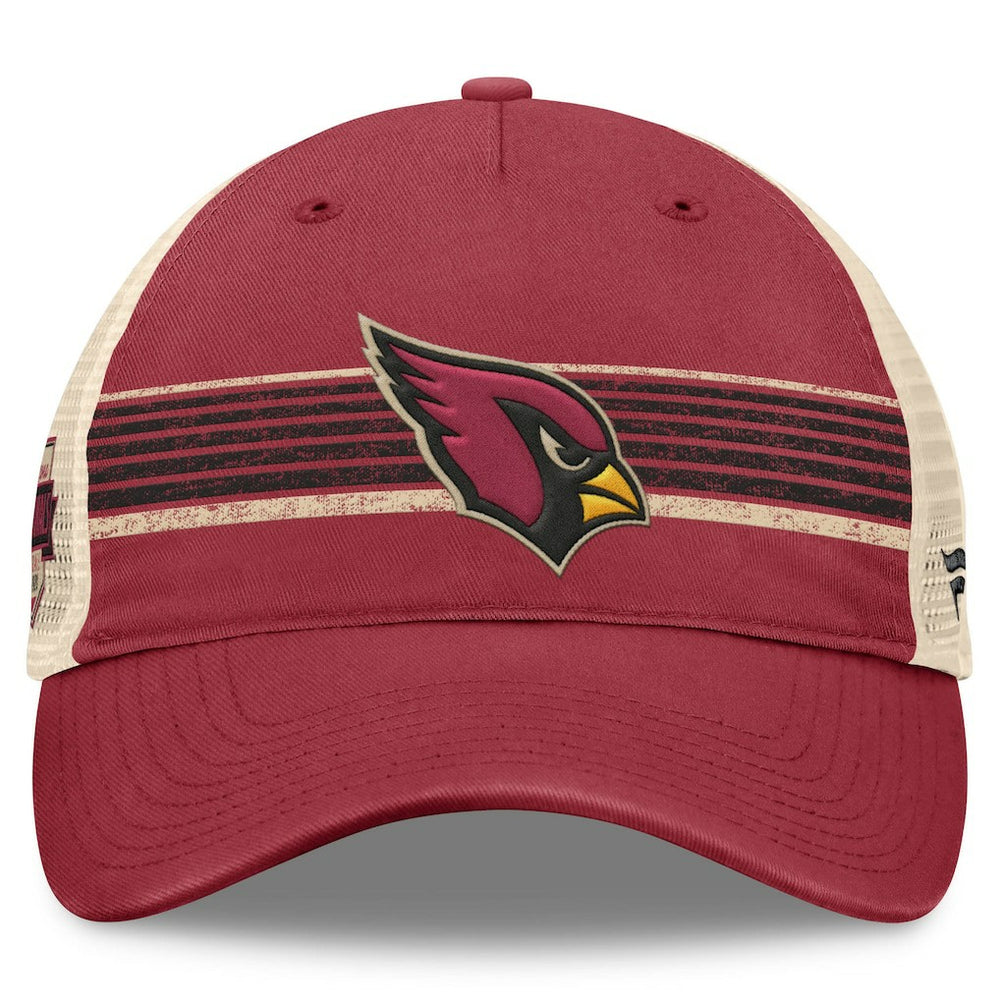 Arizona Cardinals Center Stripe Trucker Adjustable Hat - Cardinal/Natural - Fanatics