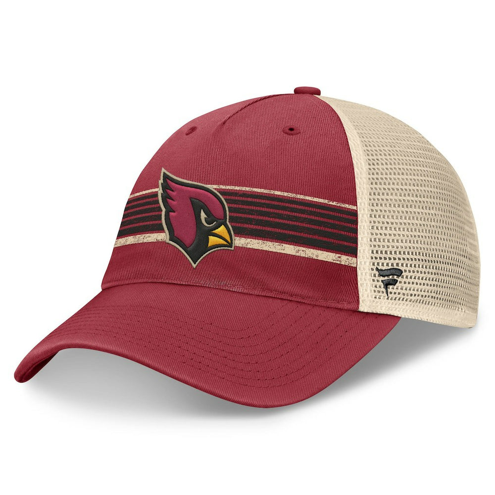 Arizona Cardinals Center Stripe Trucker Adjustable Hat - Cardinal/Natural - Fanatics