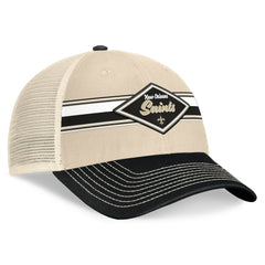 New Orleans Saints Diamond Stripe Trucker Adjustable Hat - Natural/Black - Fanatics