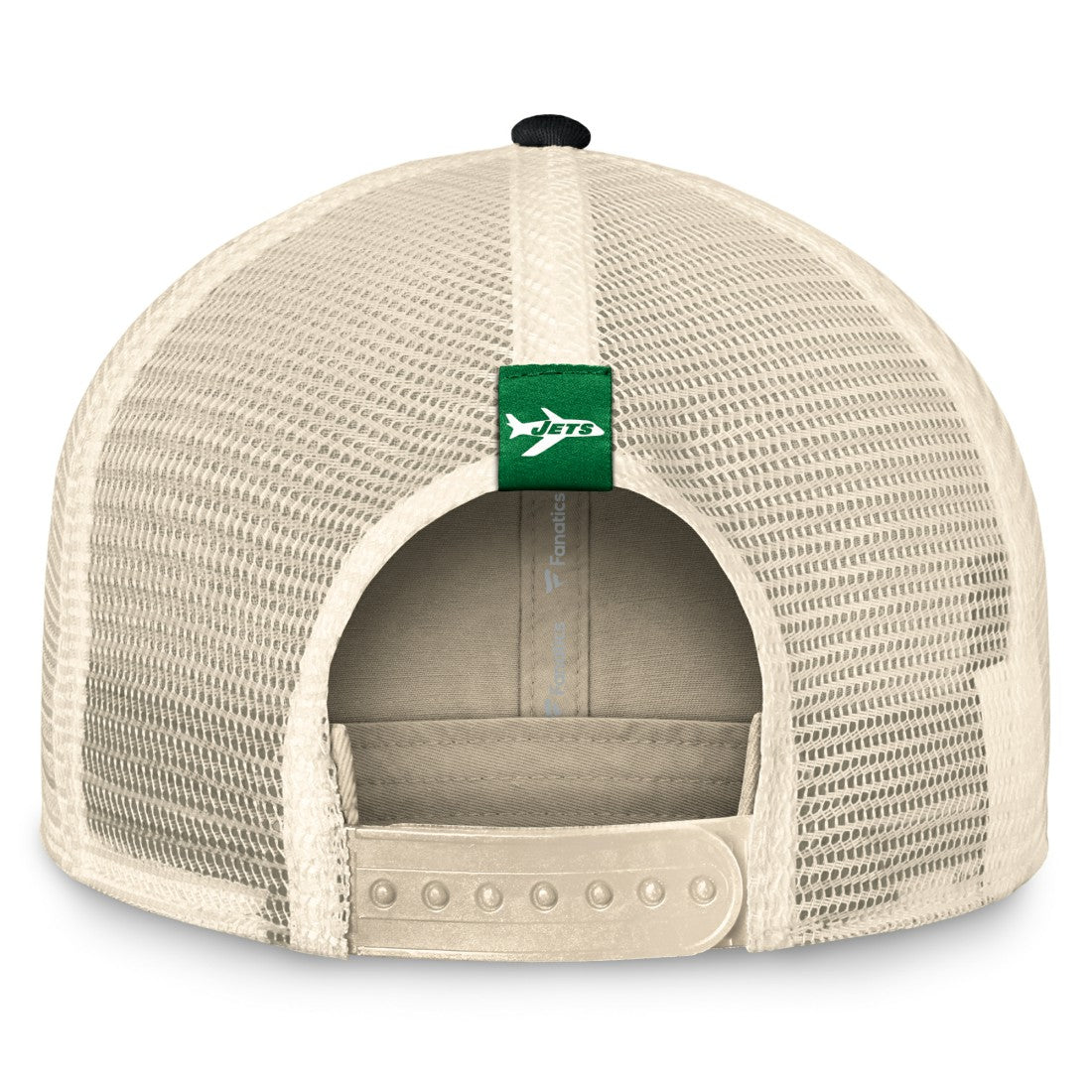 New York Jets Diamond Stripe Trucker Adjustable Hat - Natural/Black - Fanatics