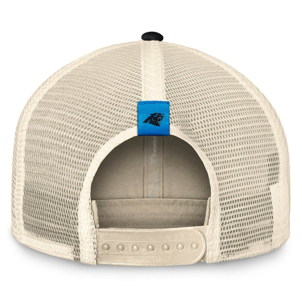 Carolina Panthers Diamond Stripe Trucker Adjustable Hat - Natural/Black - Fanatics