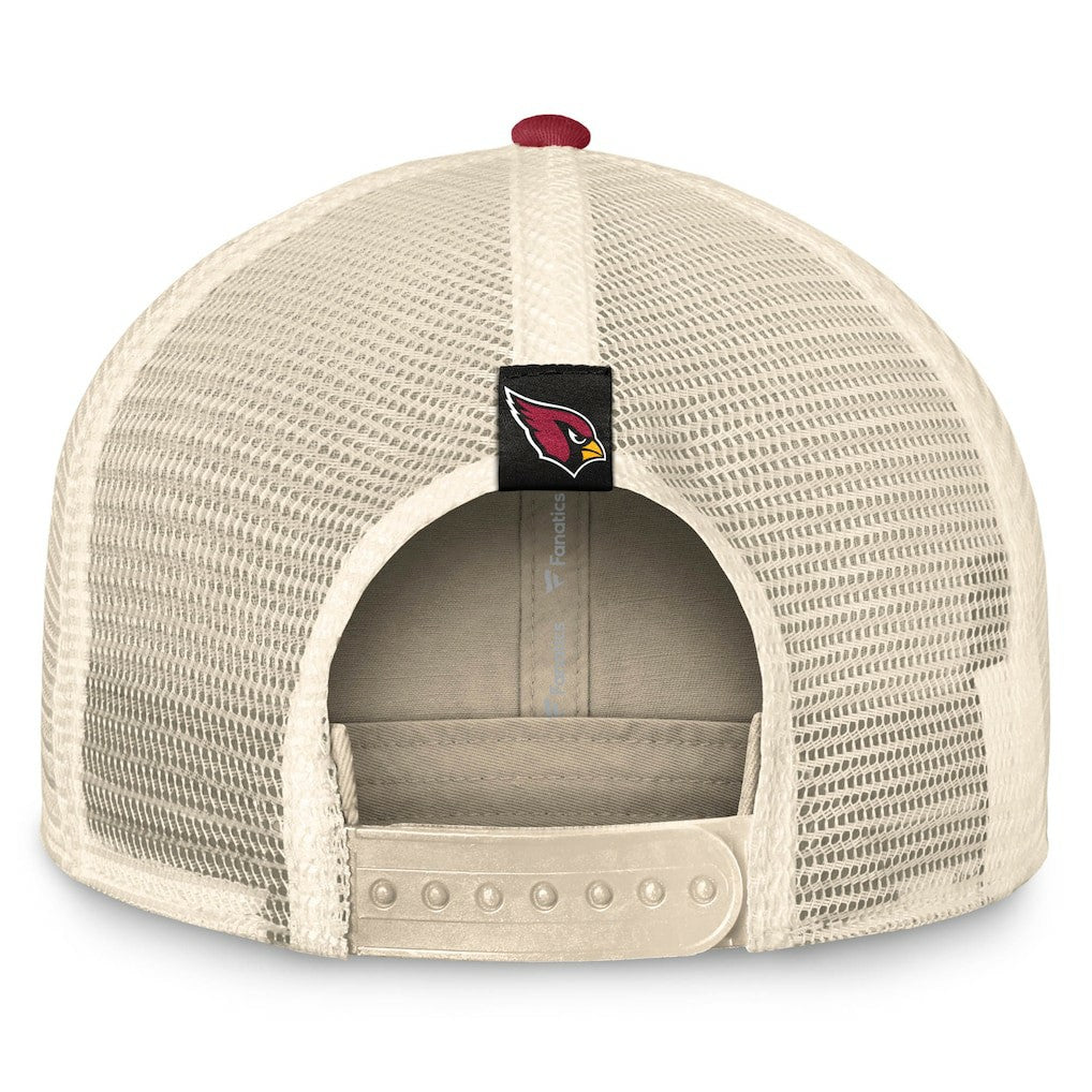 Arizona Cardinals Diamond Stripe Trucker Adjustable Hat - Natural/Cardinal - Fanatics