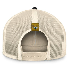 Jacksonville Jaguars Diamond Stripe Trucker Adjustable Hat - Natural/Black - Fanatics