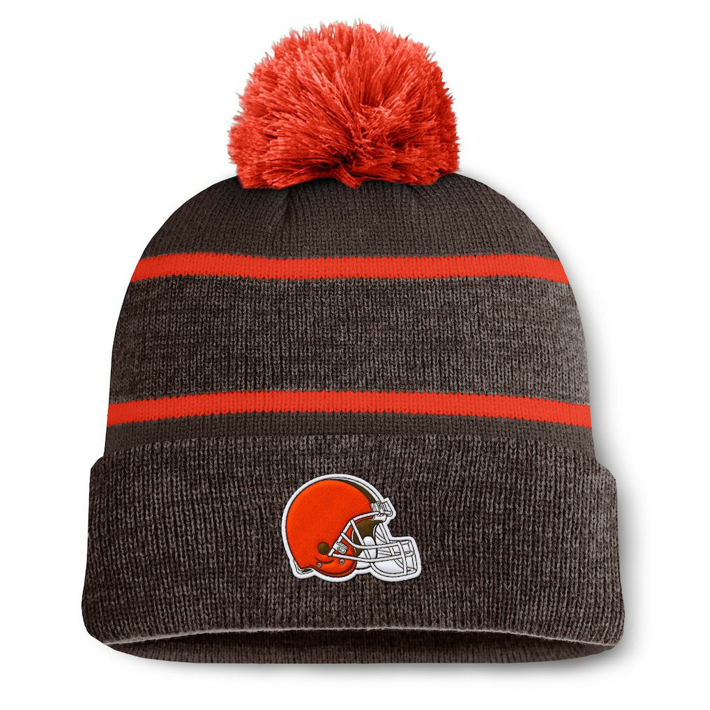 Cleveland Browns Holding Cuffed Knit Hat with Pom - Brown - Fanatics