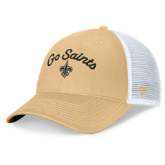 New Orleans Saints Women's Slogan Trucker Adjustable Hat - Gold - Fanatics
