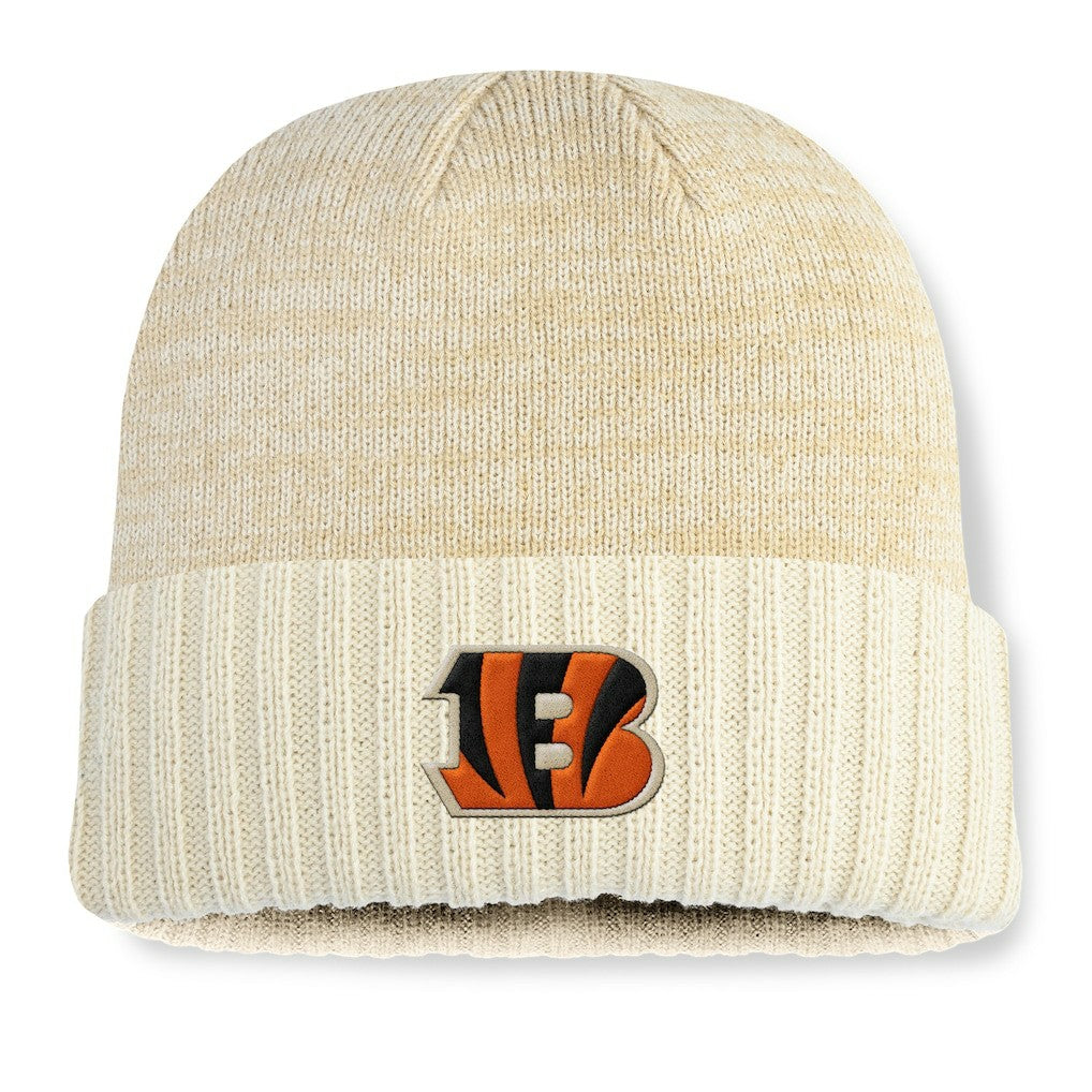 Cincinnati Bengals Block Cuffed Knit Hat - Cream - Fanatics