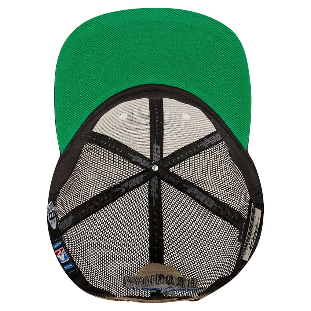 Brooklyn Nets Pro Standard Glint Sunset Snapback Hat Cream/Brown