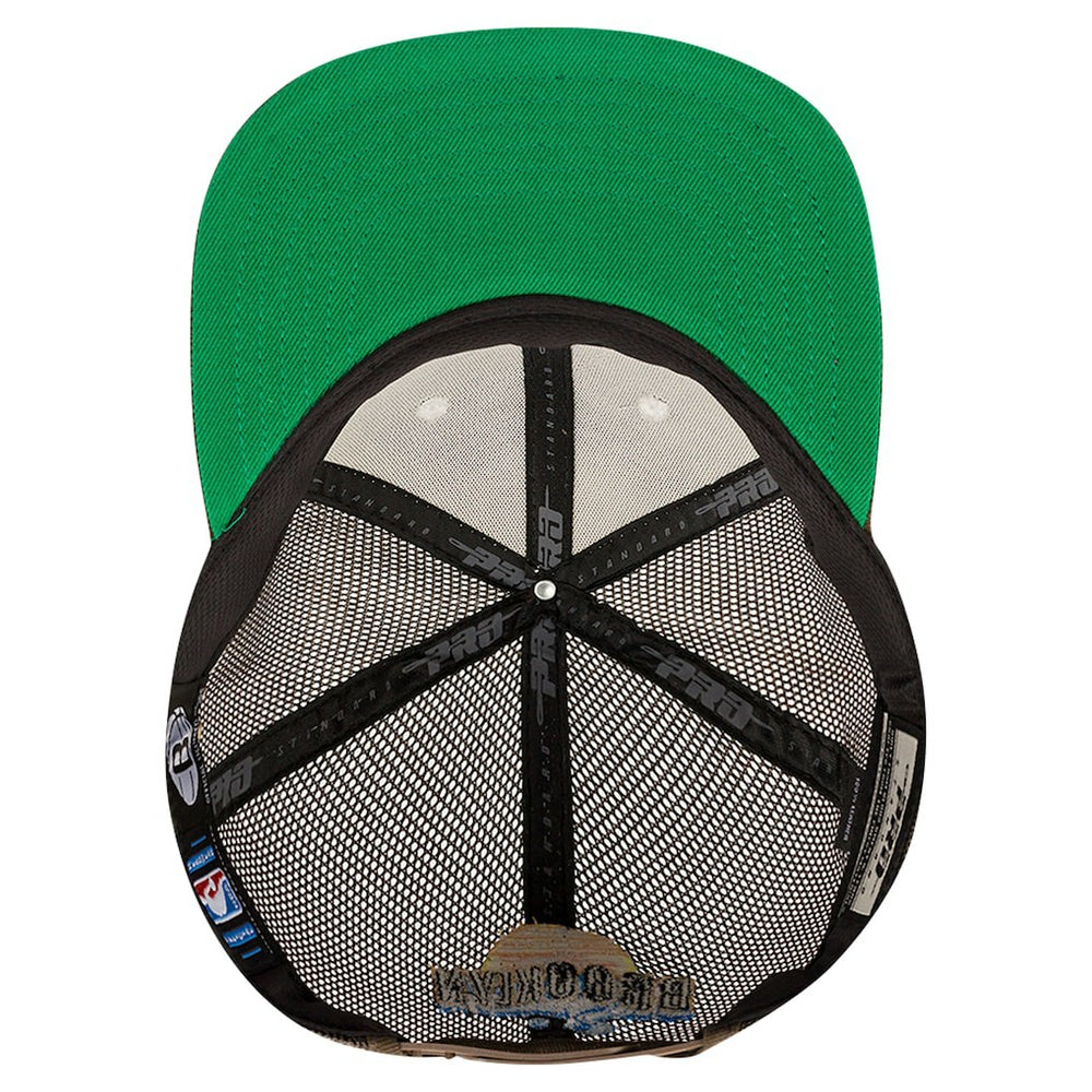 Brooklyn Nets Pro Standard Glint Sunset Snapback Hat Cream/Brown