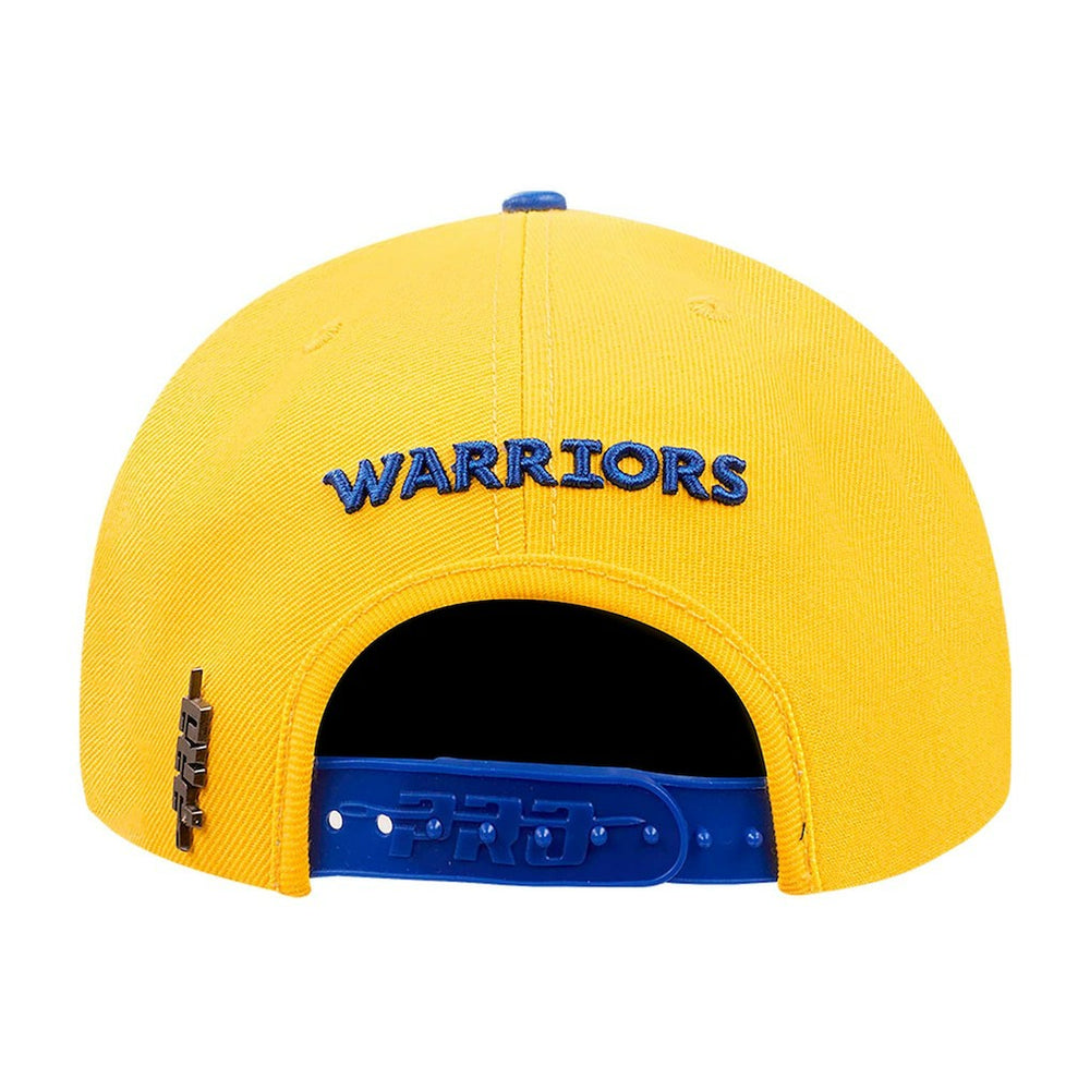 Golden State Warriors Pro Standard Logo Morph Snapback Hat Gold/Royal
