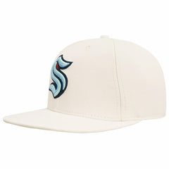 Seattle Kraken Pro Standard Retro Classic Logo Snapback Hat - Cream | NHL sale