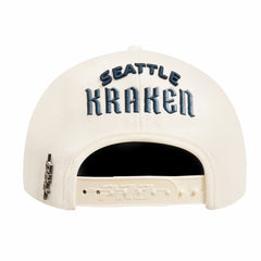 Seattle Kraken Pro Standard Retro Classic Logo Snapback Hat - Cream | NHL sale