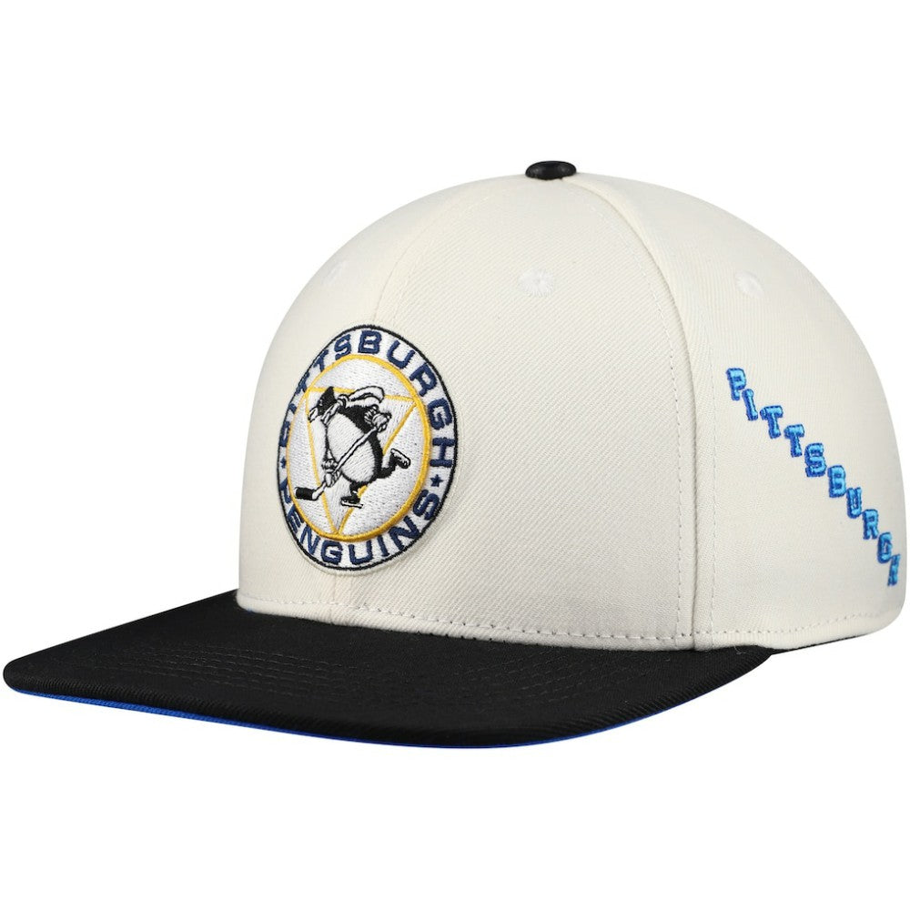 Pittsburgh Penguins Pro Standard Retro Classic Logo Snapback Hat - Cream | NHL on sale