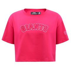 San Francisco Giants Pro Standard Women's Triple Pink Boxy Cropped T-Shirt Online