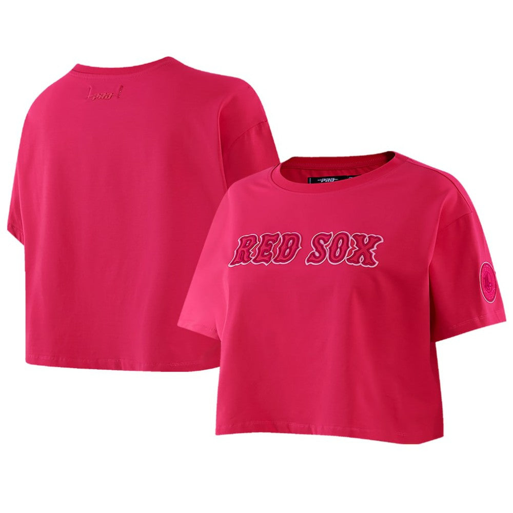 Boston Red Sox Pro Standard Women's Triple Pink Boxy Cropped T-Shirt Near Me
