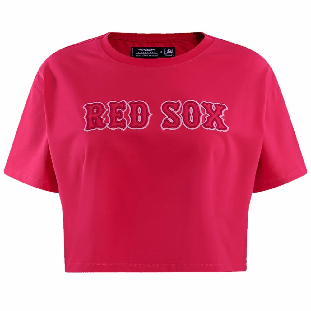 Boston Red Sox Pro Standard Women's Triple Pink Boxy Cropped T-Shirt Near Me