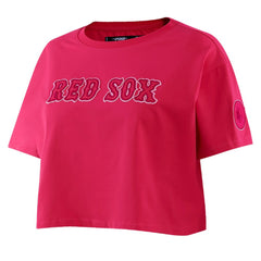 Boston Red Sox Pro Standard Women's Triple Pink Boxy Cropped T-Shirt Near Me