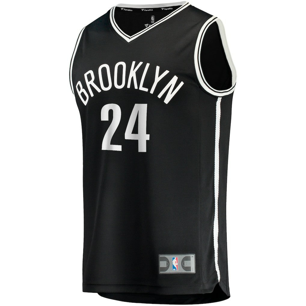 Fanatics Cam Thomas Brooklyn Nets Big & Tall Fast Break Player Jersey Black Icon Edition