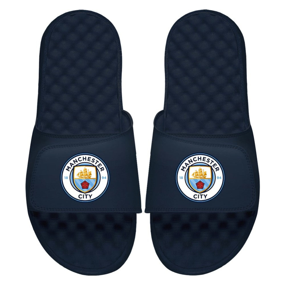 Manchester City ISlide Youth Primary Logo Slide Sandals Navy